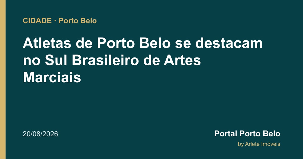 Atletas de Porto Belo se destacam no Sul Brasileiro de Artes Marciais