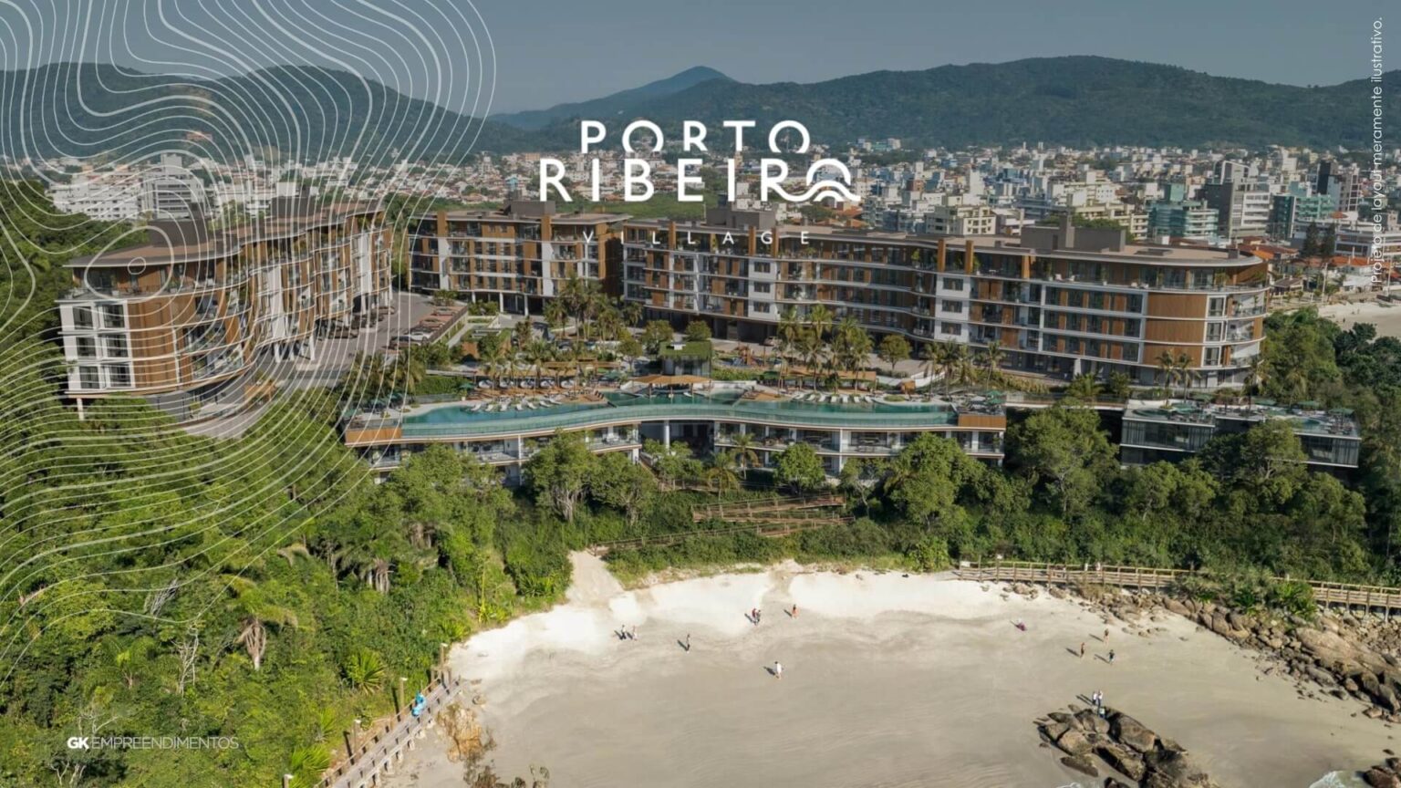Vista aérea do Porto Ribeiro Village